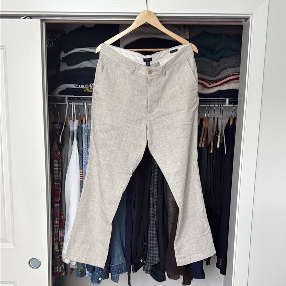 J.Crew Beige Linen Pants